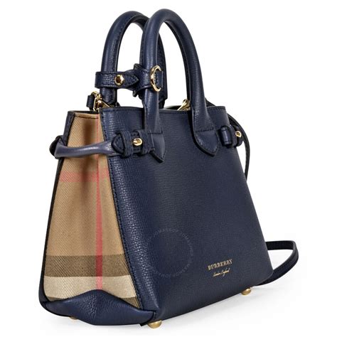 burberry the baby banner in leather and house check|bloomingdales Burberry tote.